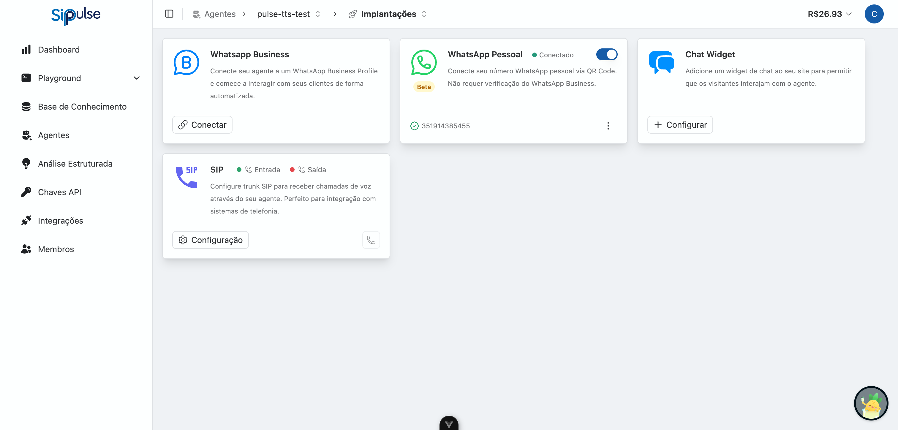 WhatsApp Pessoal Conectado