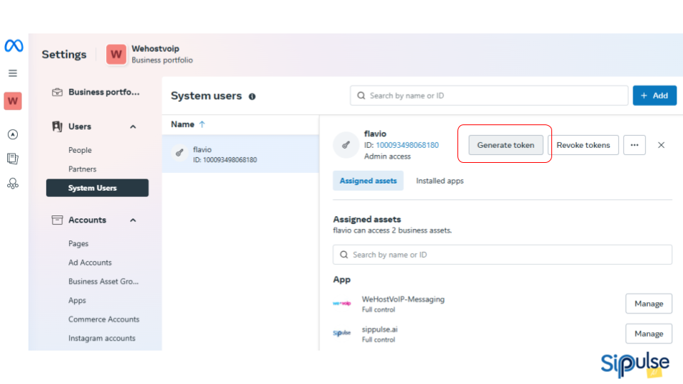 Generate System Token