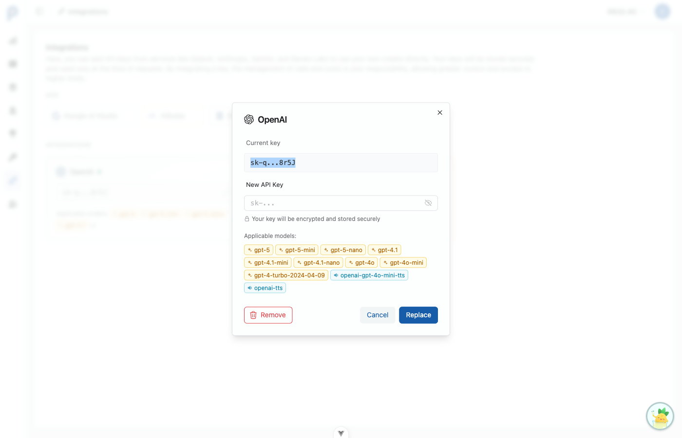 Replace Provider Modal