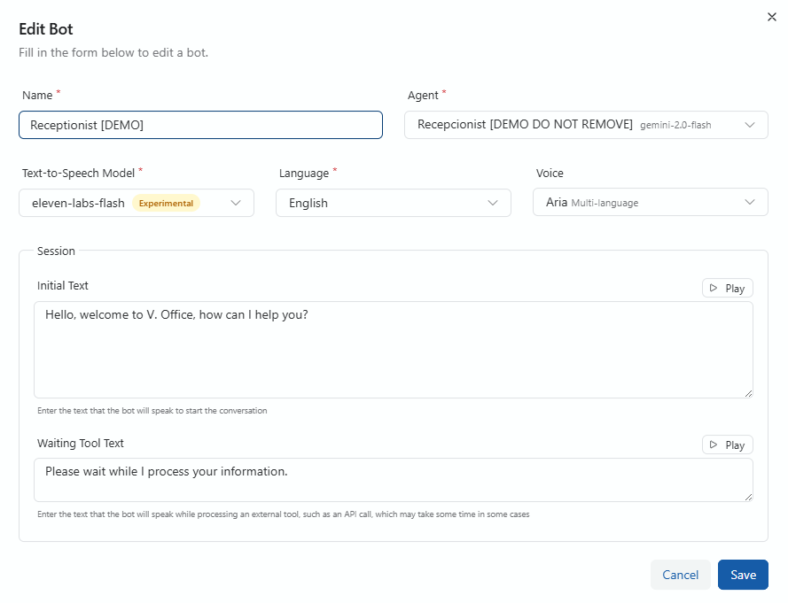 Voice Agent Configuration